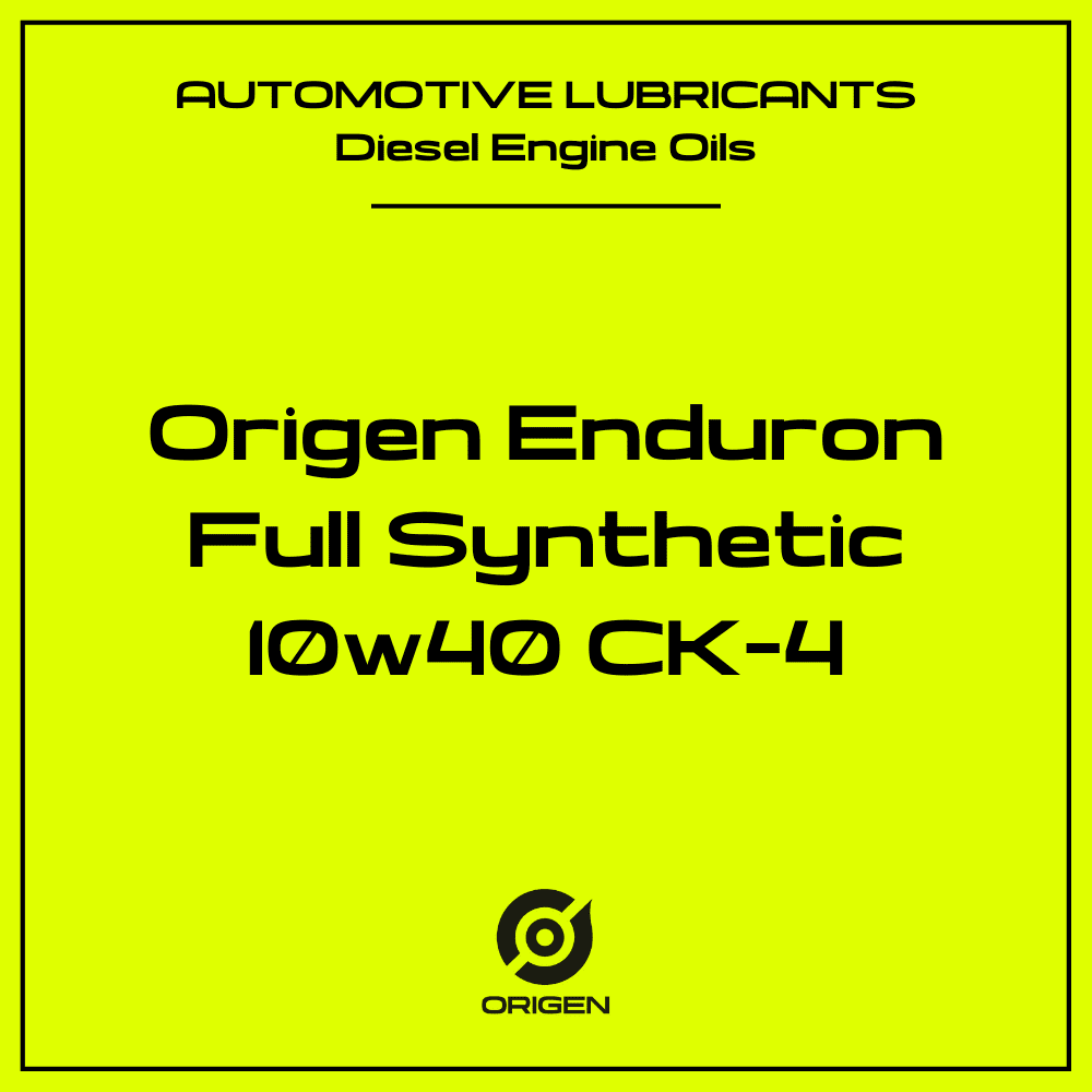 ORIGEN Enduron Full Synthetic 10w40 CK-4